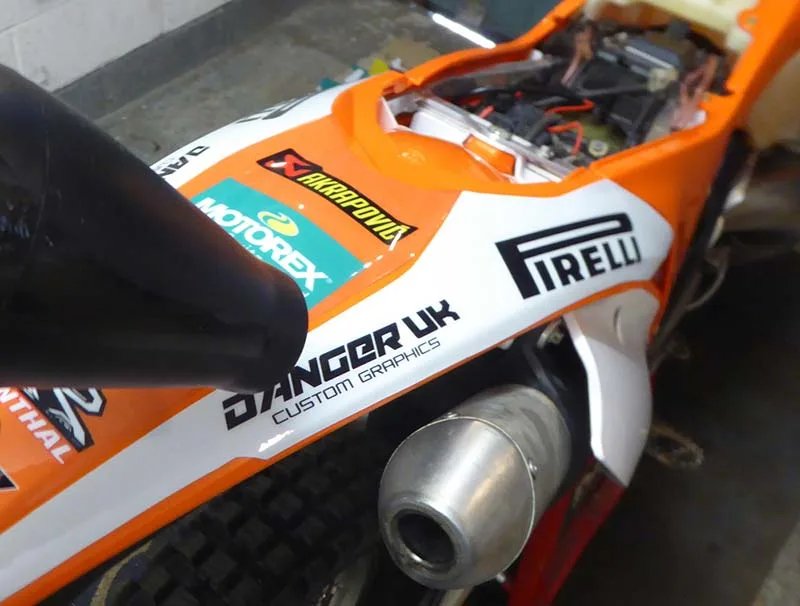 install-dirt-bike-graphics-ktm-12 – If you can’t afford the latest box-fresh metal in the showroom, fitting new...