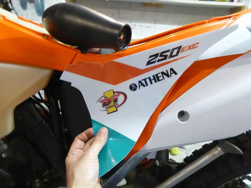 install-dirt-bike-graphics-ktm-16 – If you can’t afford the latest box-fresh metal in the showroom, fitting new...
