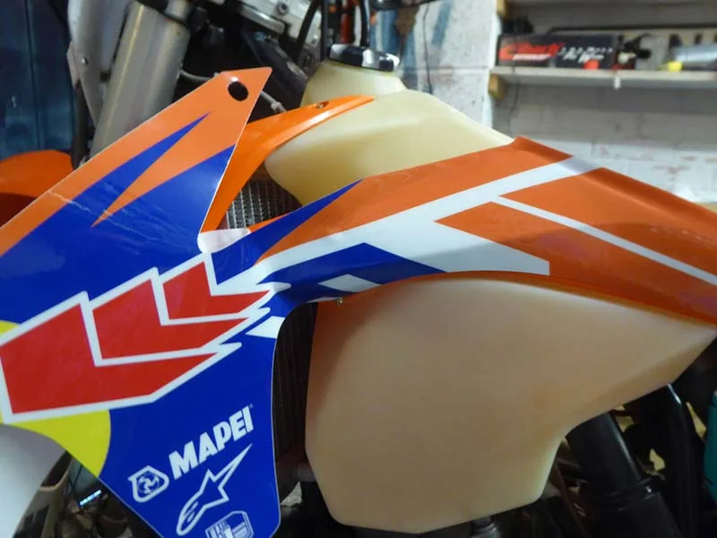 install-dirt-bike-graphics-ktm-18 – If you can’t afford the latest box-fresh metal in the showroom, fitting new...