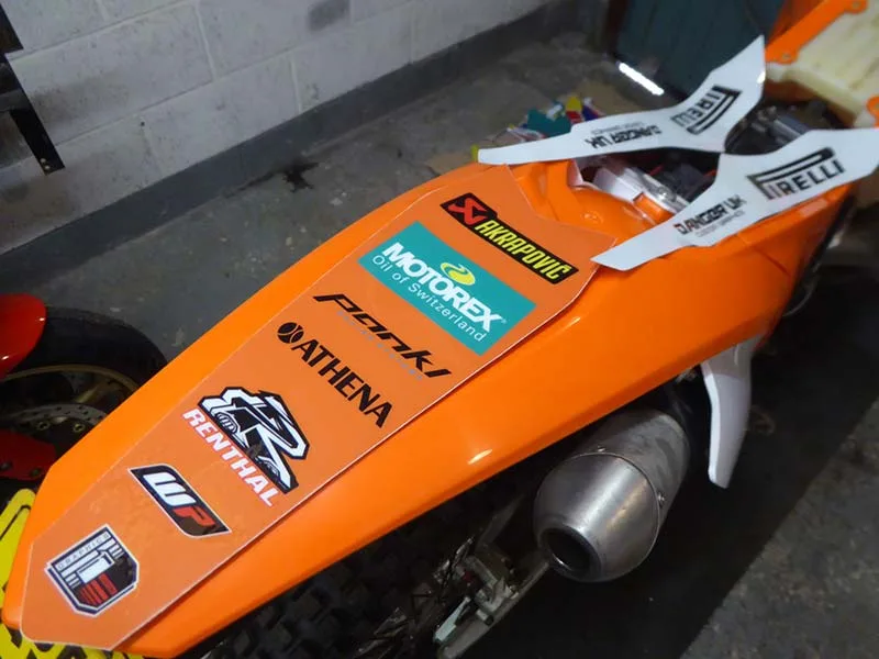install-dirt-bike-graphics-ktm-7 – If you can’t afford the latest box-fresh metal in the showroom, fitting new...