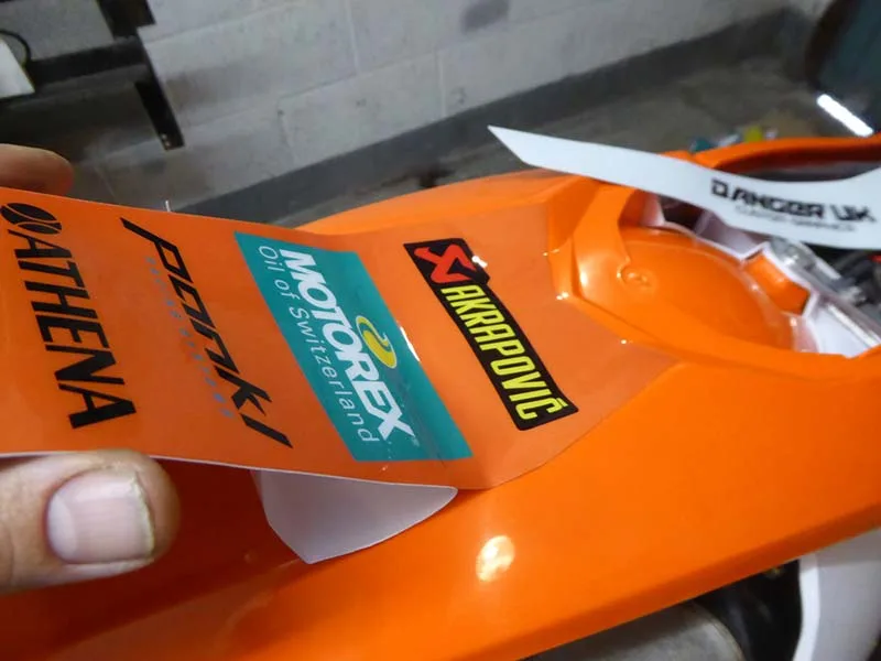 install-dirt-bike-graphics-ktm-9 – If you can’t afford the latest box-fresh metal in the showroom, fitting new...