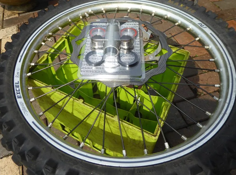 Wheel-bearing-change-4 – Wheel bearing replacement on a dirt bike is an occupational hazard. On (Motorcycle Maintenance)