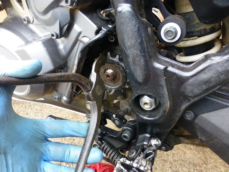 Changing the chain and sprockets