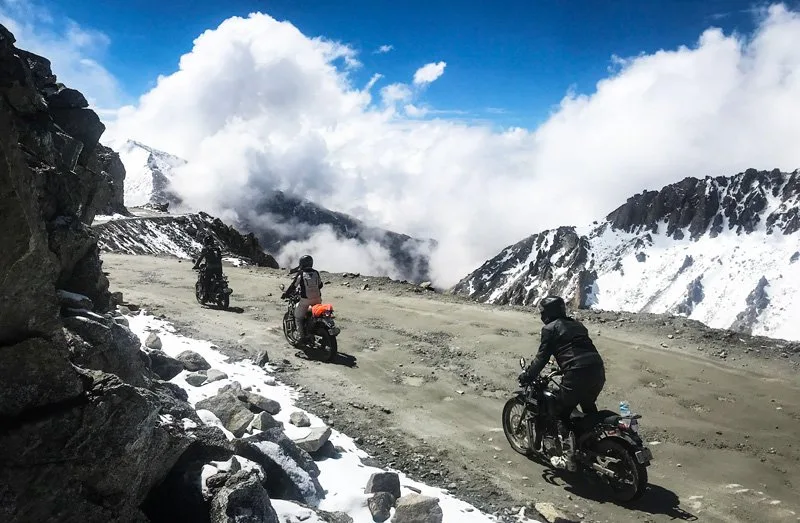 Motorcycle riding in the Himalayas