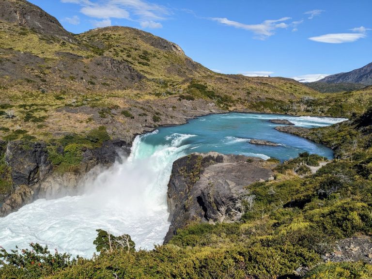 Patagonian waterfall.