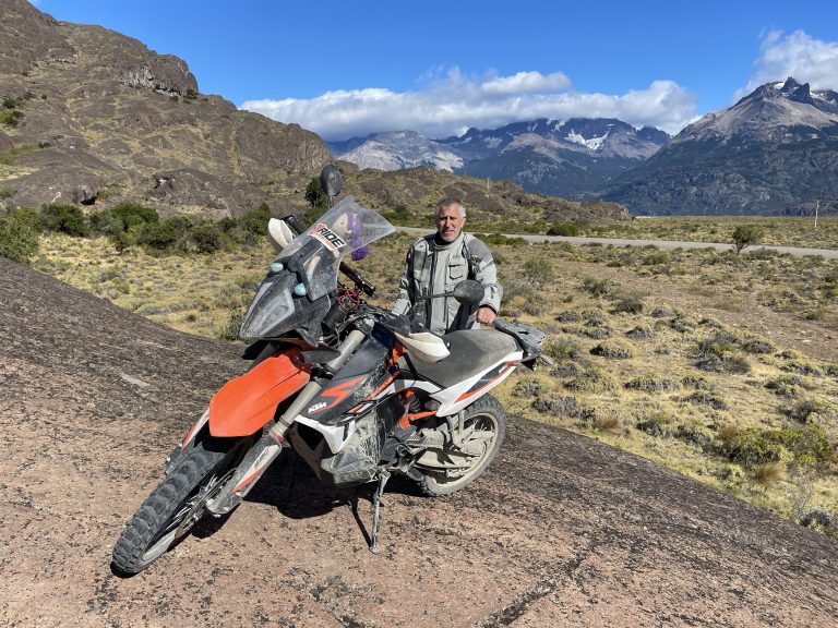 Motorcycle adventure through Patagonia.