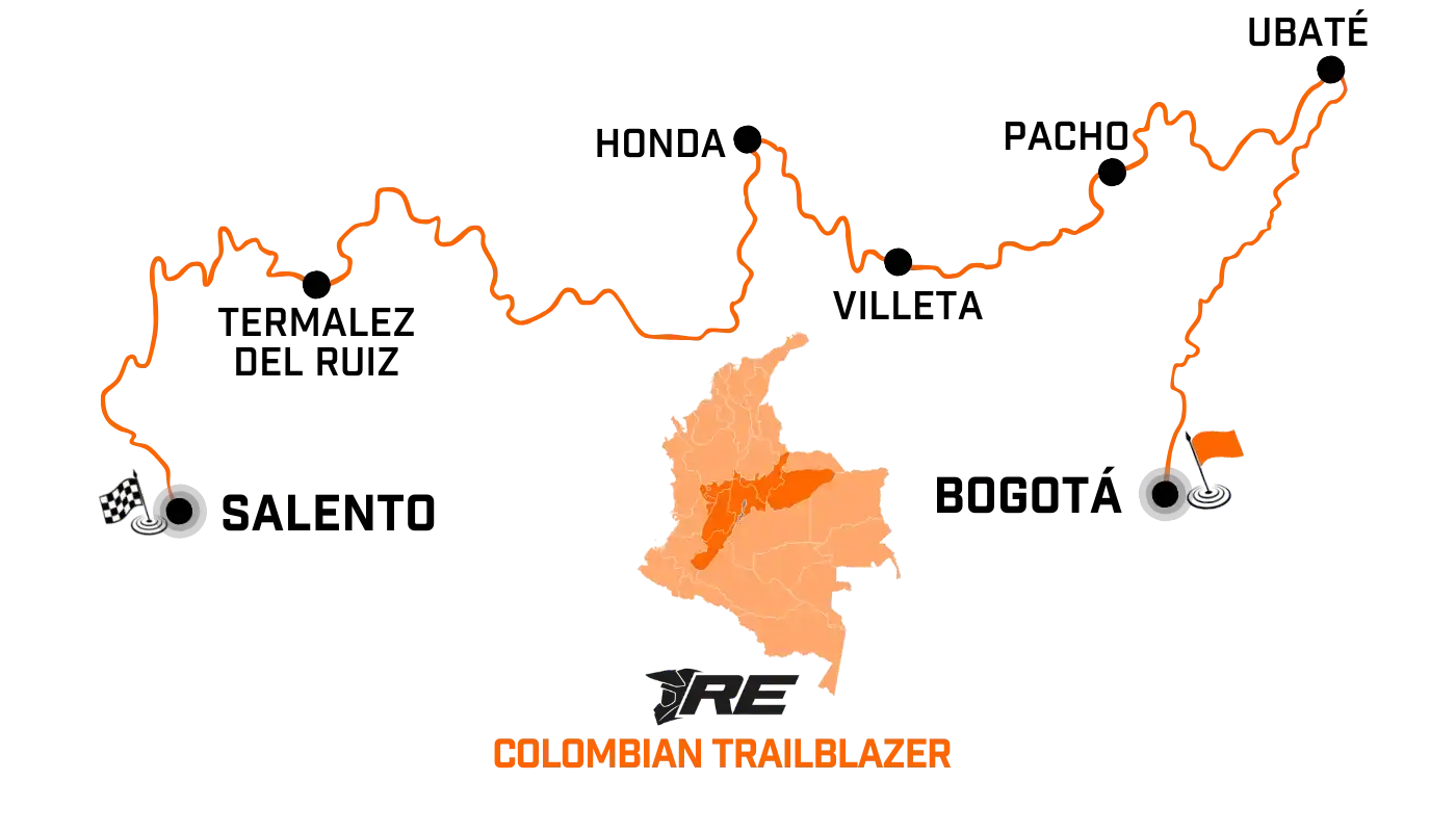 Colombian Trailblazer - map