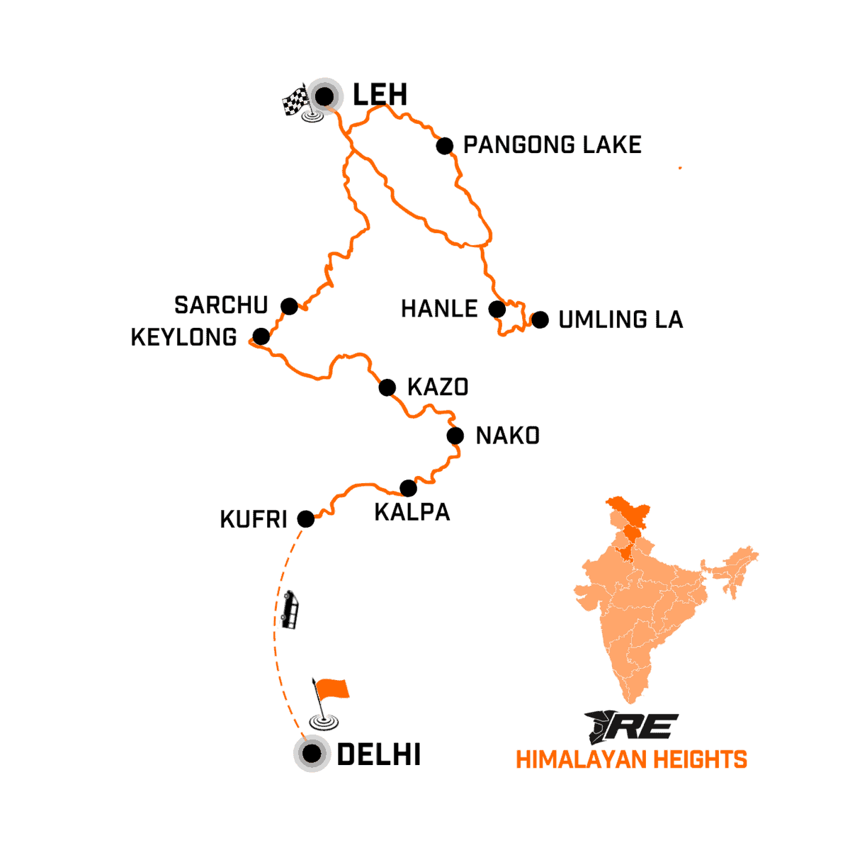 Himalayan Heights - map