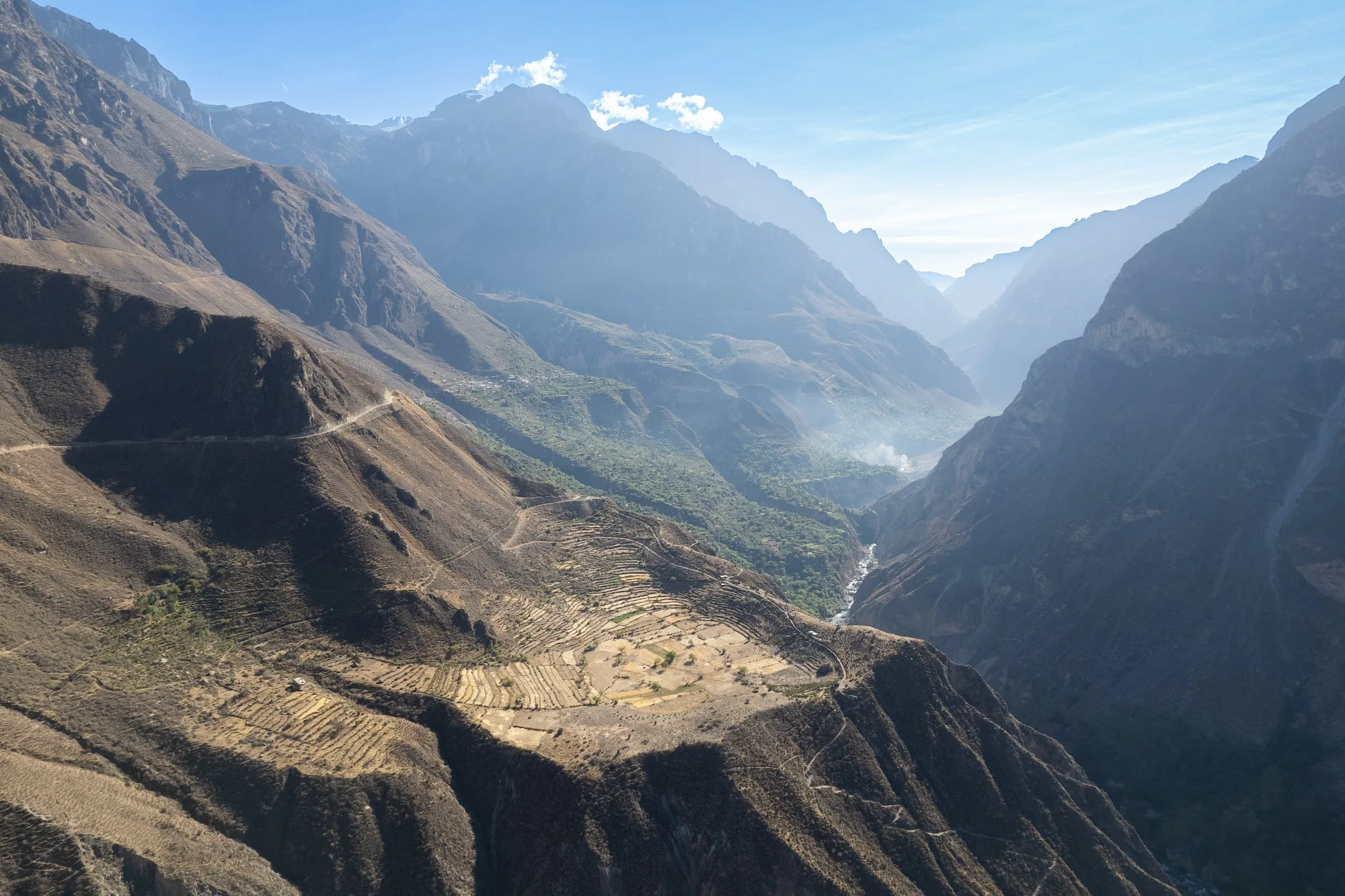An epic view of Colca Canyon and Pre-Incan terraces