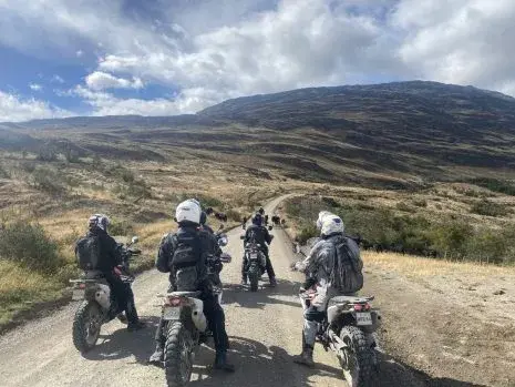 Motorcycle tour in Patagonia.