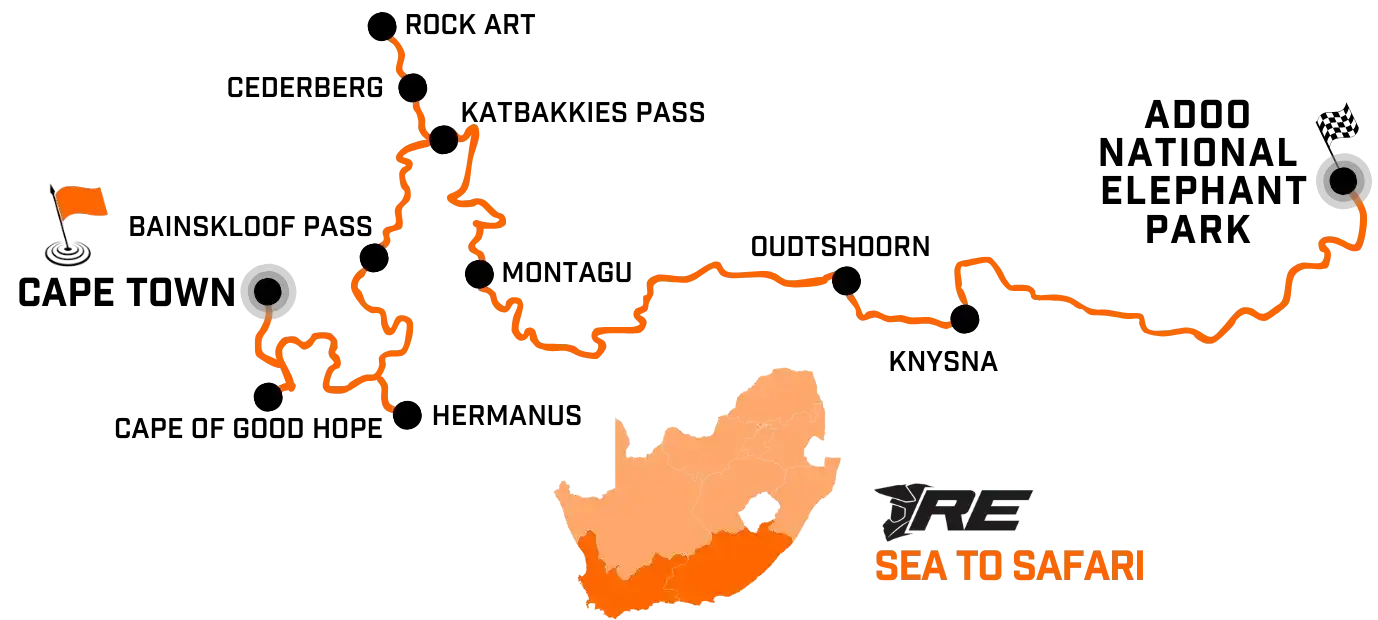 Sea to Safari - map