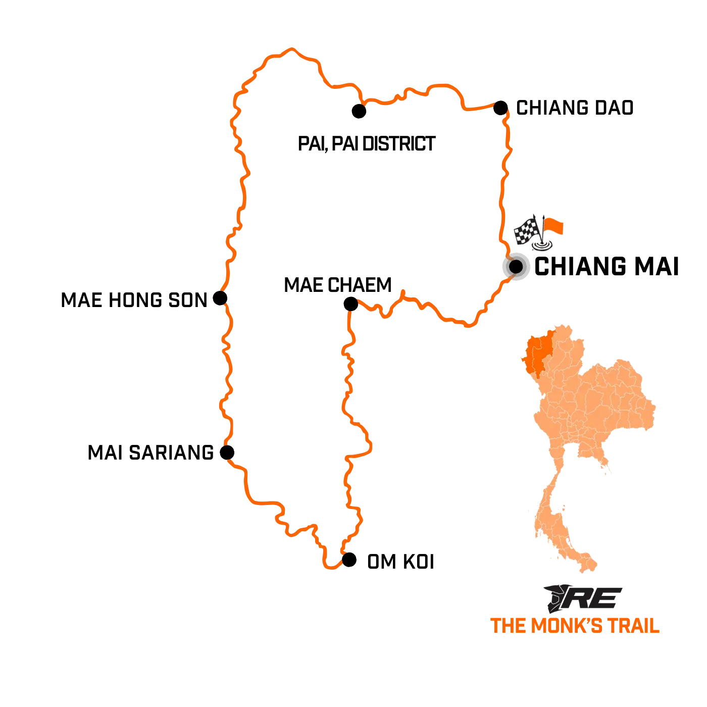The Monk’s Trail - map