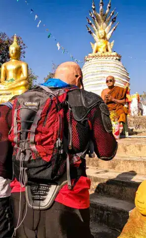 Ride Expeditions - Motorcycle Tours - Monks Trail - Receive a good luck blessing from a local monk
