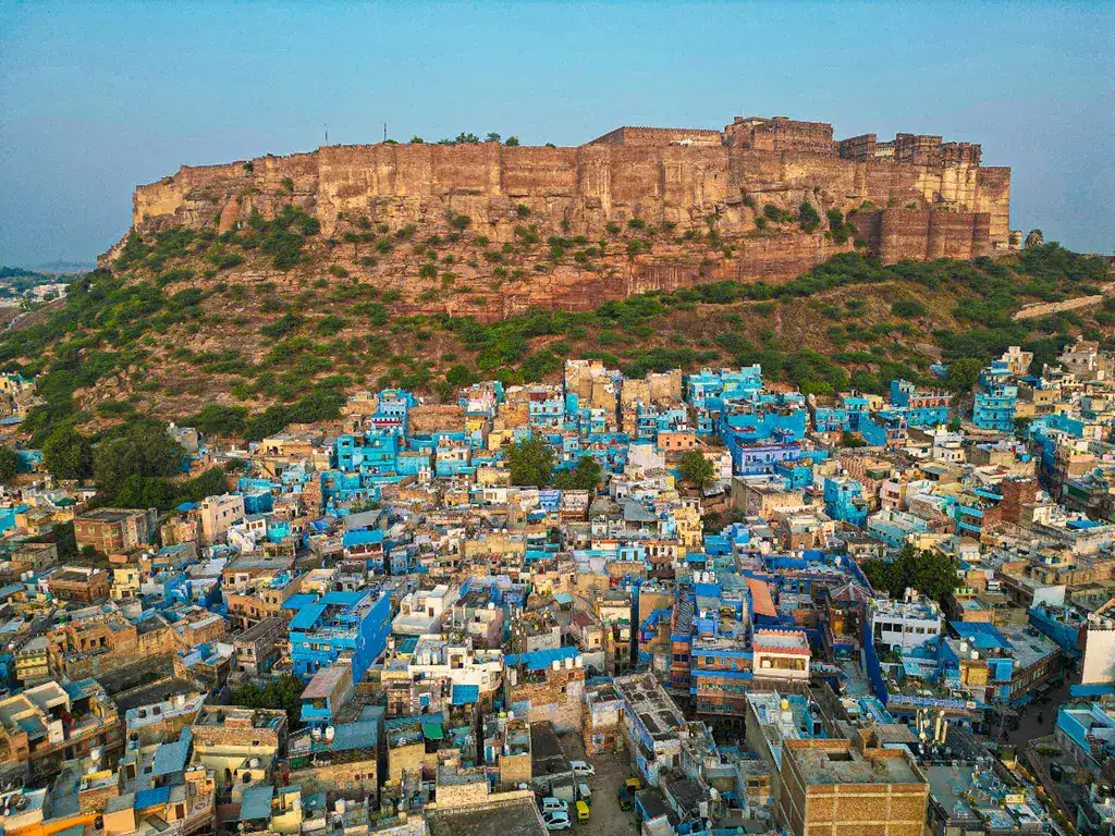 Jodhpur - The blue city with Mehrangarh Fort on the hilltop