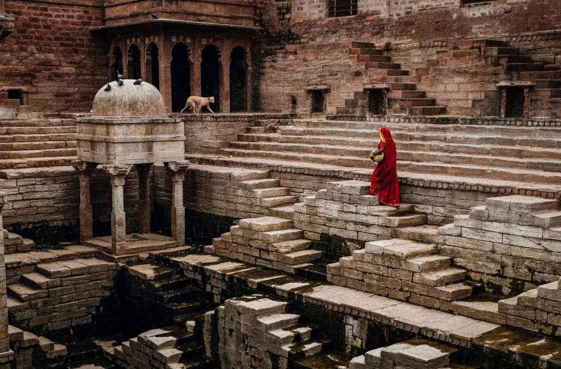 Toorji Step Well in Jodhpur, India, built in 1740 AD