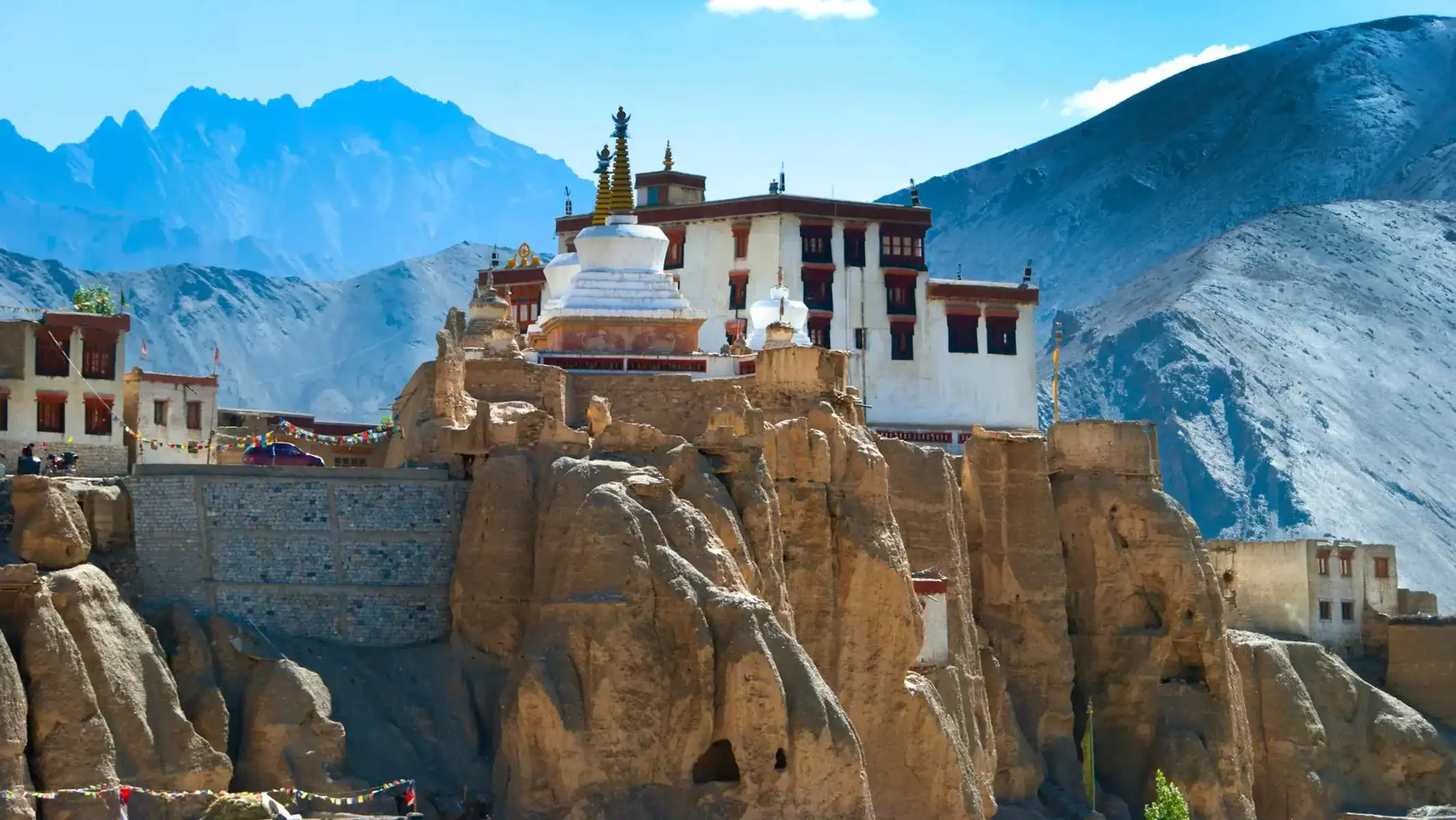best-motorcycle-tour-himalayas-monastery-cliffside-20