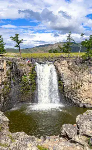 Ride Expeditions - Gobi Explorer - Motorcycle Tour - Visit the magnificent Orkhon Waterfall