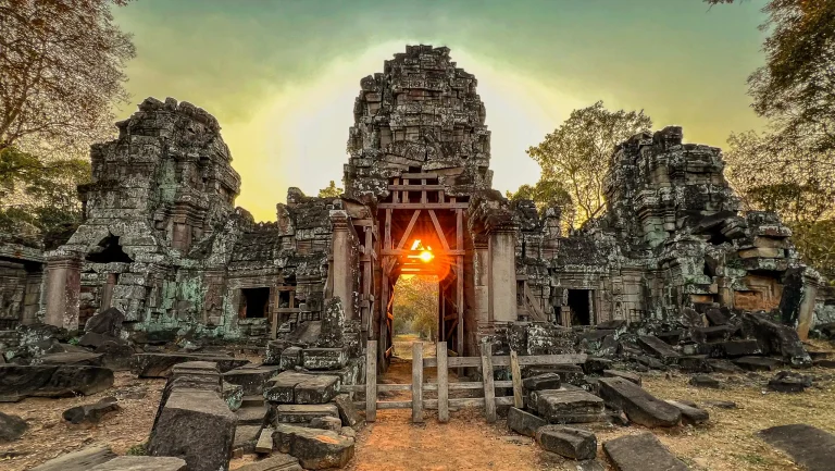 Off-road motorcycle touring in Cambodia.