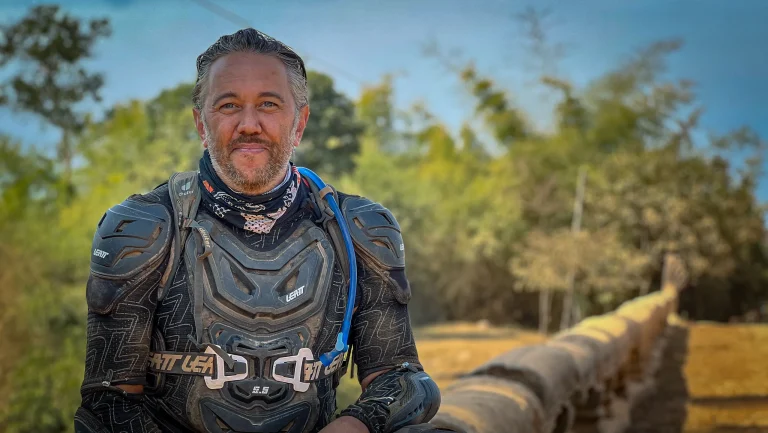 Off-road motorcycle touring in Cambodia.