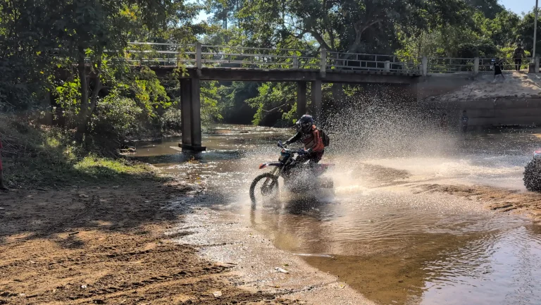 Off-road motorcycle touring in Cambodia.