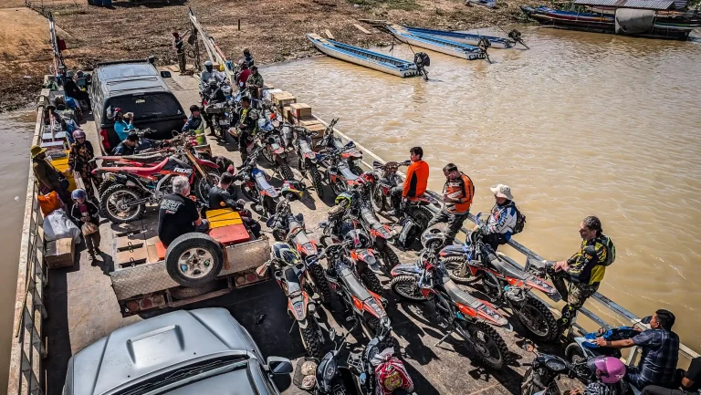 Off-road motorcycle touring in Cambodia.