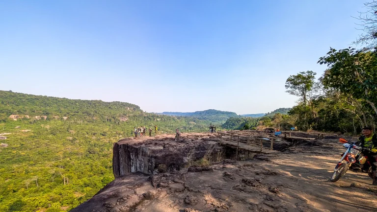 Off-road motorcycle touring in Cambodia.