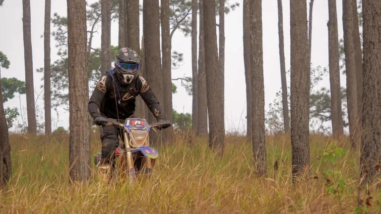 Off-road motorcycle touring in Cambodia.