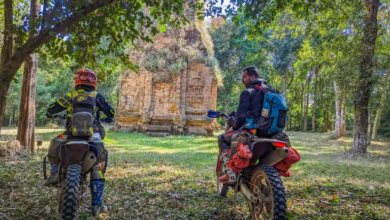 Off-road motorcycle touring in Cambodia.