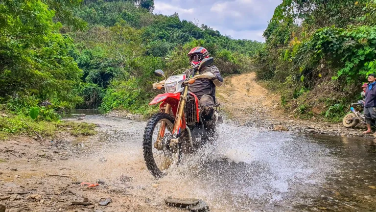 Laos motorcycle touring.