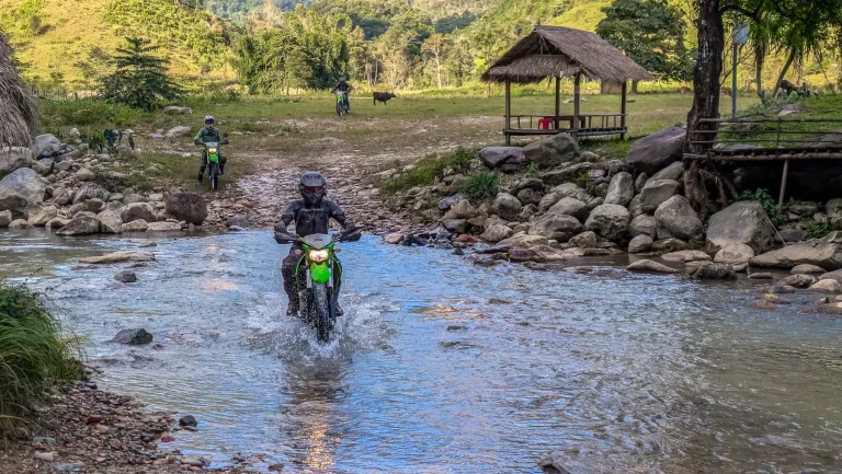 Laos motorcycle touring.