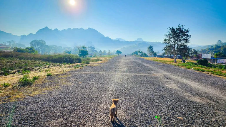 Laos motorcycle touring.