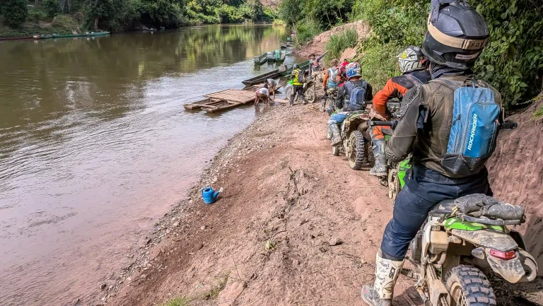 Laos motorcycle touring.